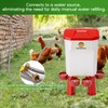 Automatic Chicken Waterer,Float-Controlled Large Watering System with Stainless Steel Metal
