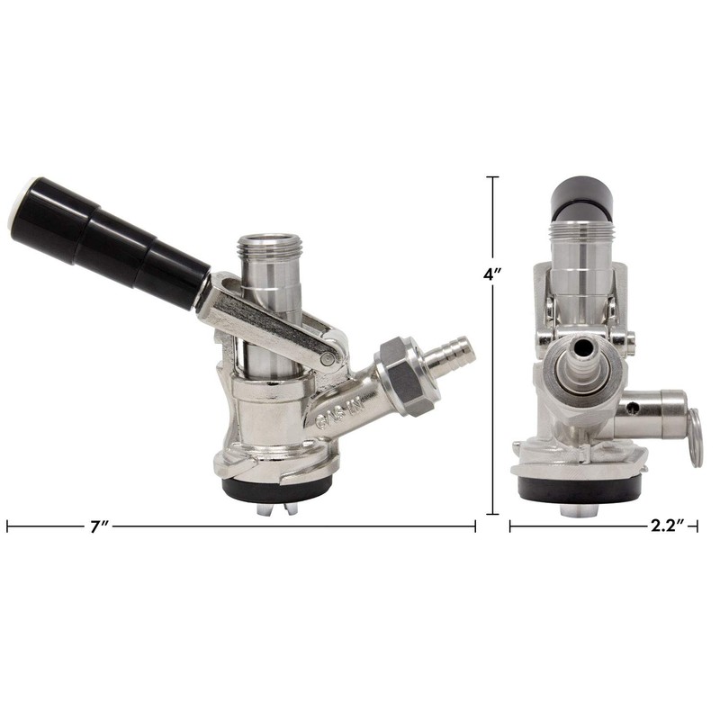 Kegco KC KT86S-L European Beer Keg Tap Coupler Kegerator S