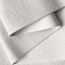 ONEART | White Faux Leather Fabric by Separated Yard, Marine Vinyl Fabric for Crafts, Soft Grain Upholstery Fabric, 36"x54"