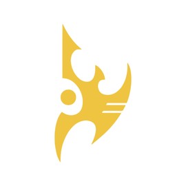 Star Craft Protoss Symbol Sticker Vinyl Decal Notebook Car Window Laptop 6"x 3.5" (Yellow)