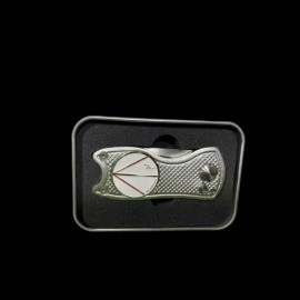 Golf Coin Games Fathers Day - The Sure Path Ball-Marker - With Divot Tool - Silver