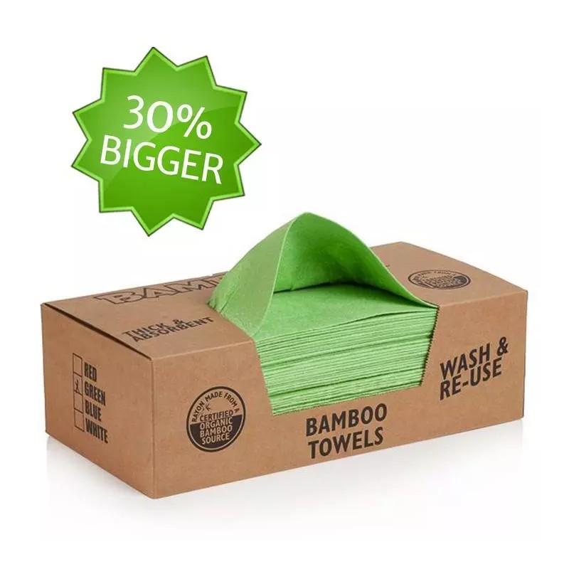 BAMBOOEE FLAT PACK REUSABLE TOWEL (SINGLE PACK 50 CT.)