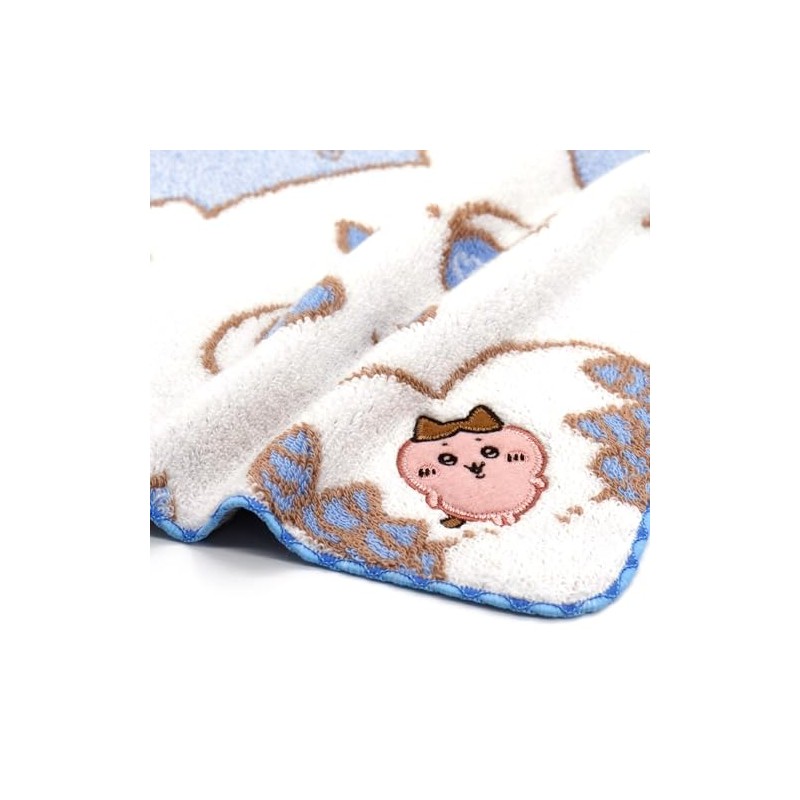 Chiikawa Clumped Together Towel Handkerchief Blue Hachaware 41-1270080 Approximately 9.8