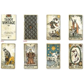 Tarot Cards, Divination Telling, 78 Cards, Tarot Vintage Japanese Instruction Manual Included (English Language Not Guaranteed) Antique Style