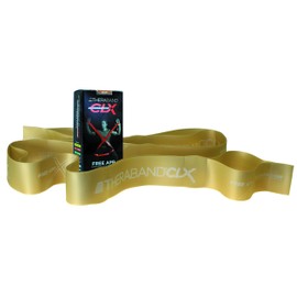 THERABAND Gymnastikband CLX Widerstand Band mit Schlaufen, Gold - Max, 1