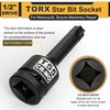 Aiourx 1/2" Drive T55 Torx Star Bit Socket, CR-MO Steel,