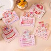 Youchicnow メッセージカード バースデーカード 6枚セット 水彩風ケーキデザイン 折りたたみ式 グリーティング お誕生日おめでとう 感謝カード ミニレター
