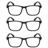 Calabria R861 3 Pack Reading Glasses +3.50 Black Men Women