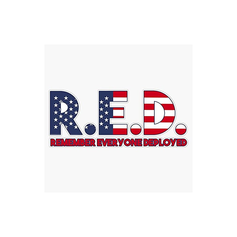 HOF Trading R.E.D - Remember Everyone Deployed Vinyl Sticker Waterproof