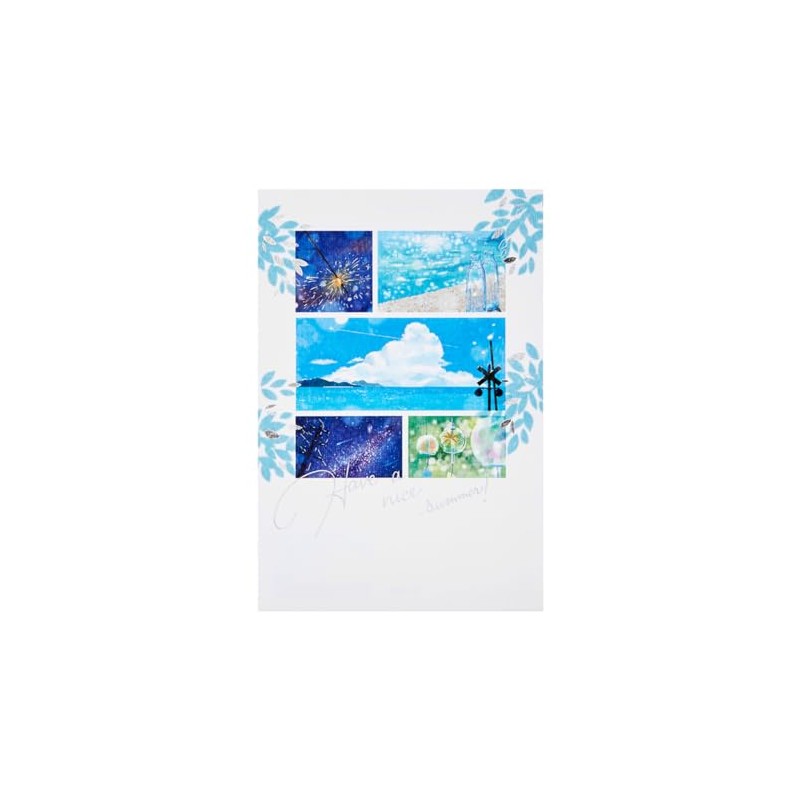 Sanrio JSP8-4 S4008 385492 Message Card Summer Postcard Summer Scene
