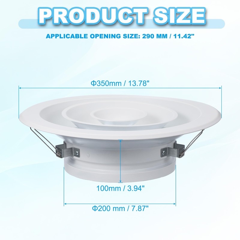 PATIKIL 8" Round Air Vent, Aluminum Ceiling Diffuser Air Supply