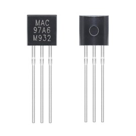 ALLECIN MAC97A6 Bidirectional Thyristor 1A 400V 97A6 Single Direction Silicon Controlled Rectifier 1 Amp 400 Volt Direct Plug Transistor TO-92 (Pack of 50pcs)