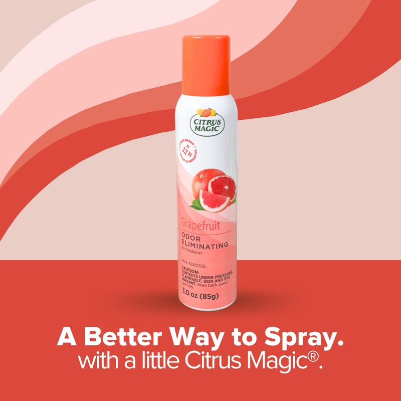 Citrus Magic Odor Eliminating Air Freshener Spray, Grapefruit, 3-Ounce, Pack