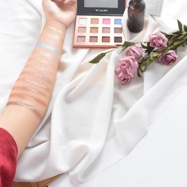 12 Color Eyeshadow Palette, Pearl Mat, Fine Powder, Korean Style, High Color Rendering Eyeshadow Teardrop Bag and Cheek All-in-One Palette -06#SO HOT