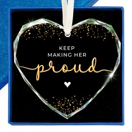 ZAGKOO Keep Making Her Proud Ornament - Memorial Gifts for Loss of Mom Grandma Sister Daughter - Memorial Gift for Women - in Memory of Loved One Gifts, Bereavement Remembrance Gift - Glass Ornament