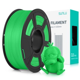 SUNLU 3D Printer Filament PLA Matte 1.75mm, Neatly Wound Filament, Smooth Matte Finish, Print with 99% FDM 3D Printers, 1kg Spool (2.2lbs), 330 Meters, Matte Green