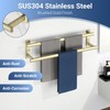 SAYAYO Double Towel Bar for Bathroom, 24 Inch Brushed Gold