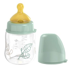 nip Cherry Natural Rubber Latex Anti Colic Baby Bottle with Cherry Teat Size S from Birth 150ml Turquoise