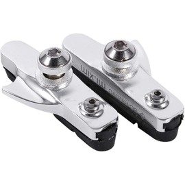 2Pcs Bike Brake Pads, 5.5cm / 2.16" Road Mountain Bike Brake Blocks Shoes Brake Replacement Set, Universal Bicycle V-Brake Pads for Road Bikes Mountain Bikes Bicycle MTB BMX (Silver)