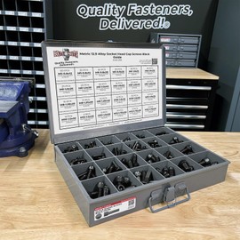 Metric 12.9 Alloy Allen Socket Head Cap Screws Bolts Black Oxide Assortment - 453 PCS