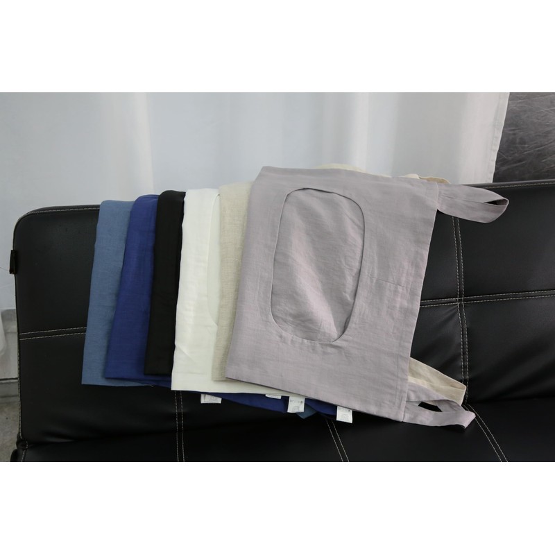 Amazhiyu Hanging Laundry Hamper, 100% Linen Multi Use Door Hanging