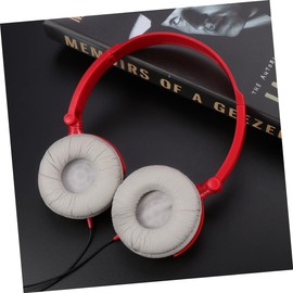 KOMBIUDA Lightweight Foldable Headphones with Microphone Over Ear Design Volume Control Compatible with Smartphones PC Laptop Tablet Red Random Color