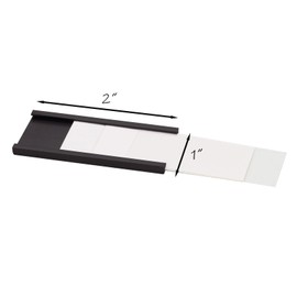 Realth Magnetic Label Holders, Pack of 70, C-Channel Magnetic Labels, 25.4 mm x 50 mm, Writeable, Dirt-Free, Removable, for Whiteboard, Metal Wall Cabinets and Drawers (MLH1270)
