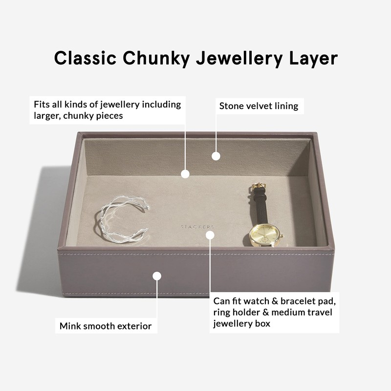 Stackers Mink Classic Medium Chunky Jewellery Layer