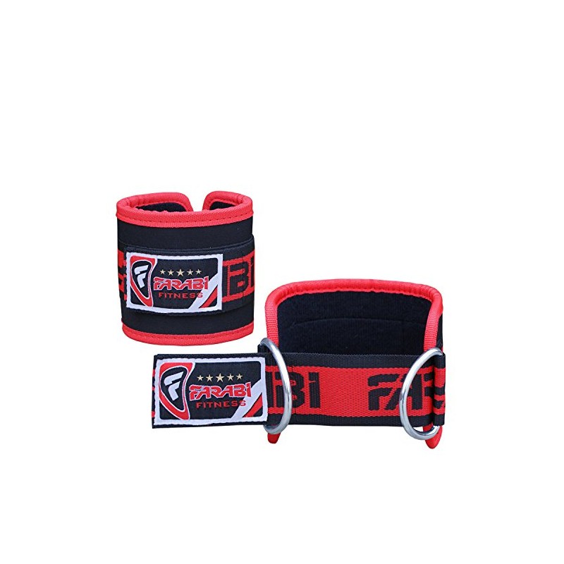 Farabi Ankle Strap with D Ring Cuff Hook-and-Loop Closure Fitness