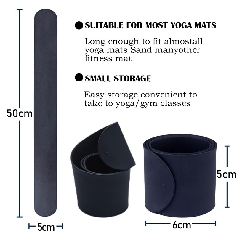 Risipu Yoga Mat Strap Slap Band, One Snap Keep Exercise