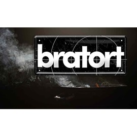 schilderkreis24 Tin Sign Funny Saying "Bratort" Decorative Sign Metal Sign BBQ Grill Gift Idea Funny Gift Birthday Christmas for Garden Patio Balcony Kitchen 28 x 12 cm