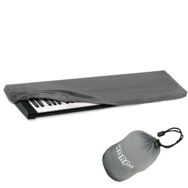 HQRP Elastic Dust Cover w/Bag (Gray) compatible with Williams Legato/Allegro 2 II 3 III Electronic Keyboards Digital Pianos