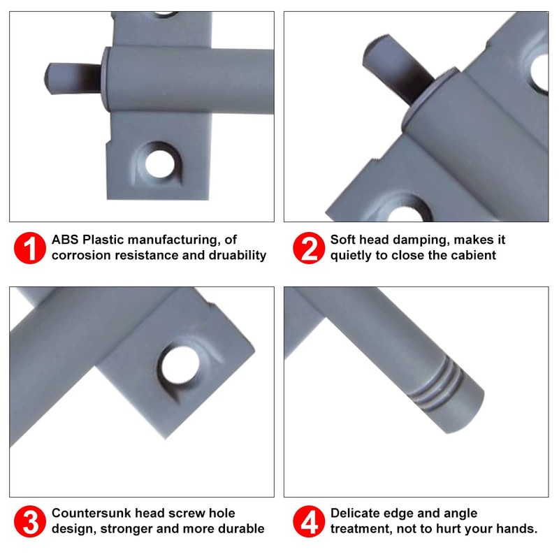 WANGCL 10Pcs Soft Close Hinge Buffer Kitchen Cabinet Door Stop