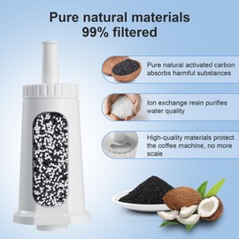 Mutital Water Filter for Breville Barista Touch Espresso Machine BES880, Barista Pro BES878, Oracle Touch BES990, Oracle BES980 & Dual Boiler BES920 Bambino ClaroSwiss Sage, BES008WHT0NUC1 (3 Pcs)