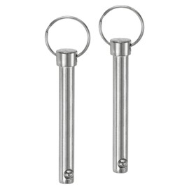 M METERXITY Pack of 2 Quick Release Pins, 3/8 Inch [10 mm] Diameter, 2.83 Inch [72 mm] Usage Length Bimini Top Pin for Shipbuilding/Trailer, 3.15 Inch [80 mm] Total Length Carbon Steel Hardware Pins