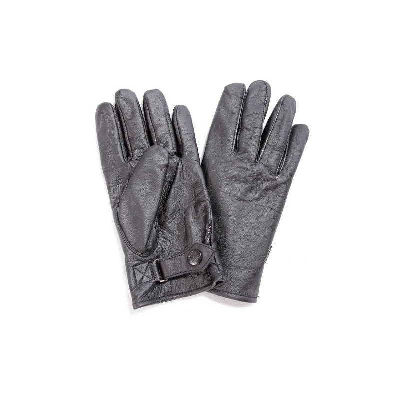 MIL-TEC BW Leather Gloves Lined, black, l