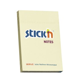 Stick N 76x51mm Pastel Sticky Note - Yellow