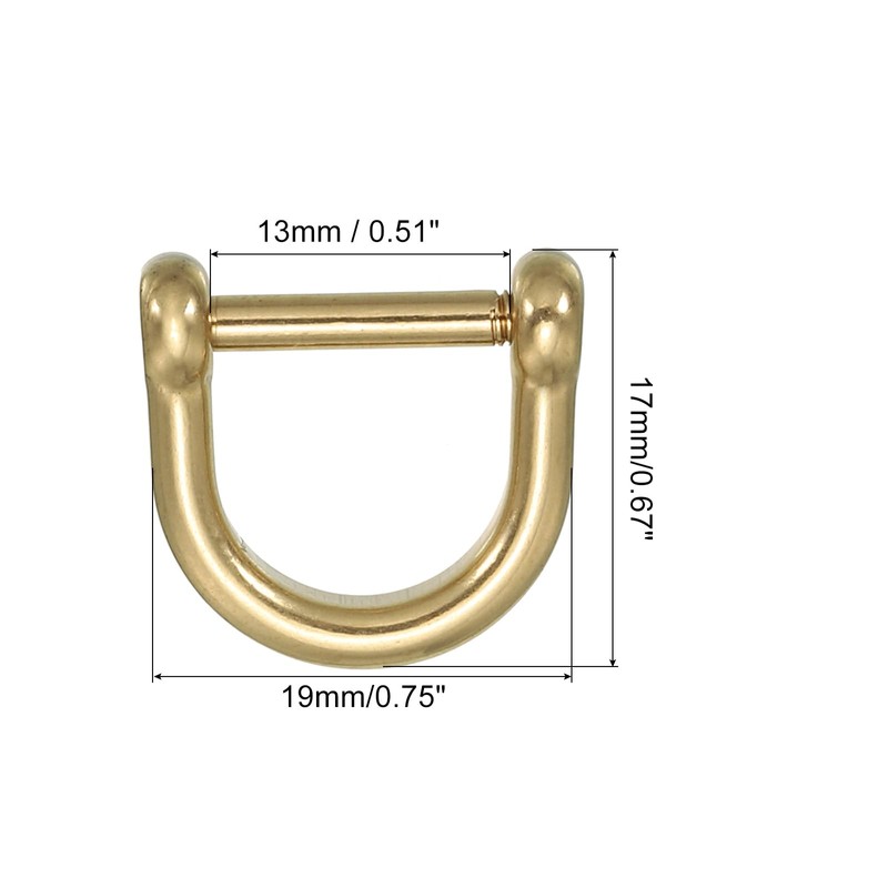 PATIKIL D-Ring Shackles, 3Pcs 1/2 Inch Inside Width Solid Pure