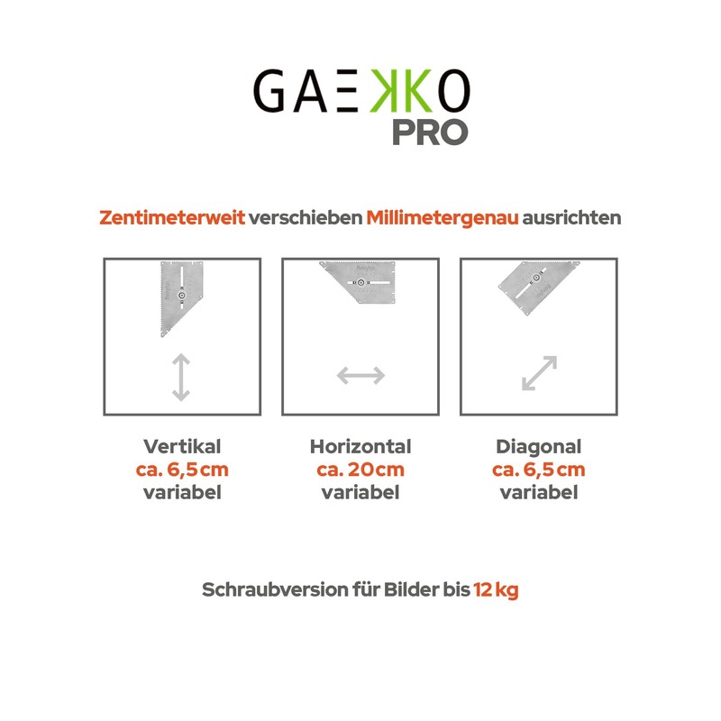 BilderGAEKKO Pro - The Picture Hanger for Large and Heavy