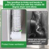 90 Degree Dryer Vent Elbow(2 Pcs),Dryer Vent Duct Connector Kit,90