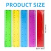 5 PCS 15 cm / 6 Inch Clear Plastic Colorful