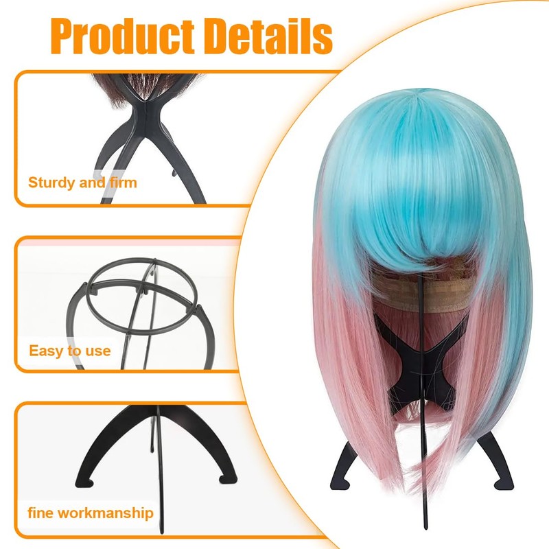 XPEX Pack of 2 Wig Stand Wig Head Wig Stand