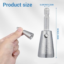 Nlvnmv 2 Pcs Wire Twister Tool for Drill, 6 MM Hex Shank Connector, Wire Nut Twister for Efficient Cable Handling, Electrical Power Drill Accessory