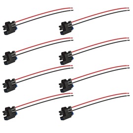 Powkos Truck Fuel Injector Connector Pigtail WPINJ31X8 Compatible with Chevy Silverado GMC Sierra Suburban Tahoe Express 2001-2007(8 Pack) Replaces 17113553 17113698 15306160 PT1318