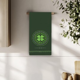 Bnzolyoia St Patricks Day Towels - Irish Gifts for Women, St Patricks Day Kitchen Decor, Lucky Shamrocks St. Patrick's Day Kitchen Towels Dish Towels for Kitchen 16x24, Green