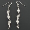 Touch Jewellery 925 Sterling Silver Spiral Twist Drop Earrings