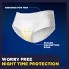 TENA Overnight Extra Coverage Incontinence Underwear for Men, Masculine Style