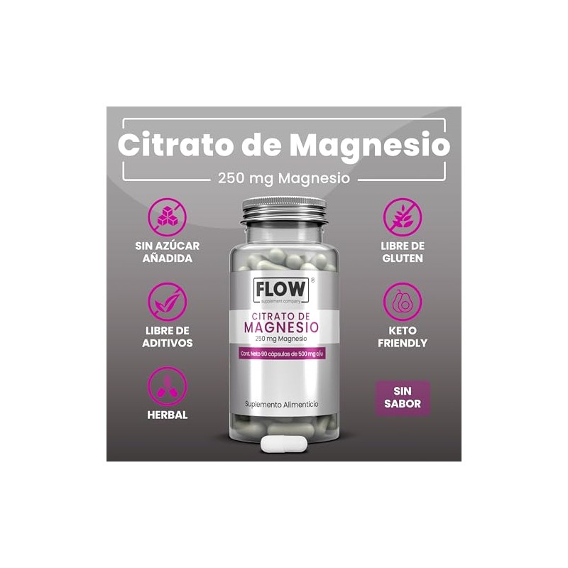 Citrato de Magnesio 1000 Mg - Cápsulas - Apoyo al