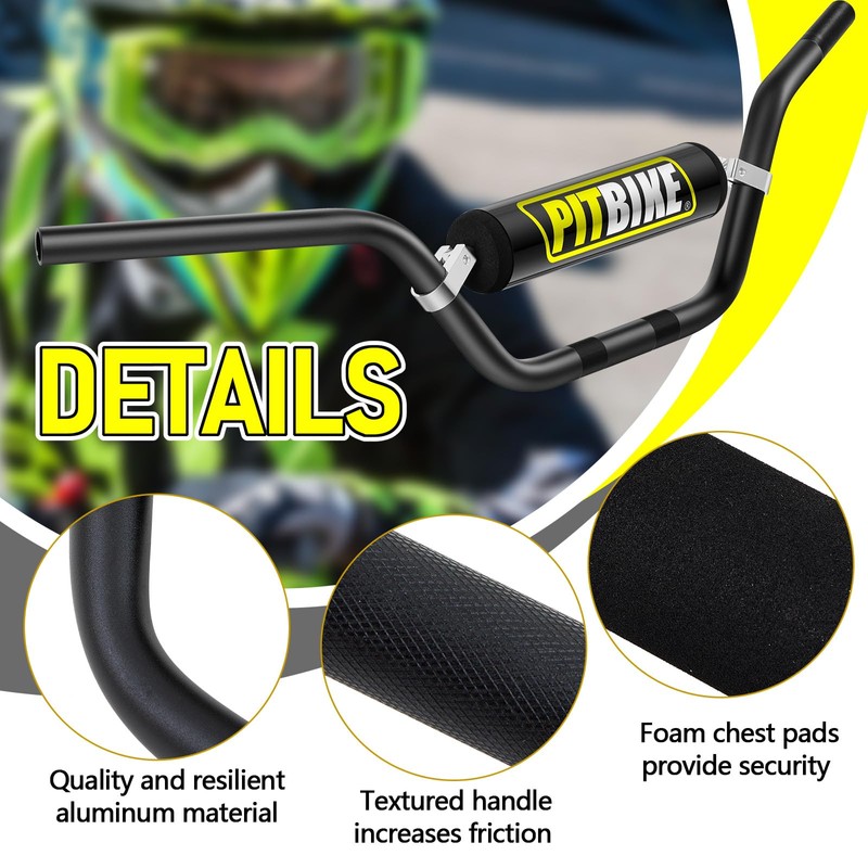 Datanly 1 Pcs 7/8" 22mm Dirt Bike Handlebars with Foam