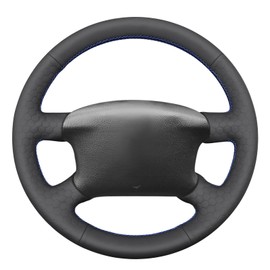 MEWANT Steering Wheel Cover for Golf 4 for B5 for Variant for Sharan for Bora T4 T5 Custom Version Hand Sewing Steering Wheel Cover